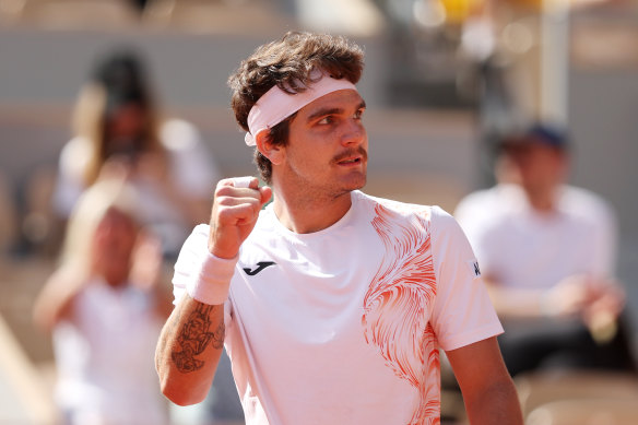 Thiago Seyboth Wild has sprung the first major upset of the 2023 French Open, bundling Daniil Medvedev out in the first round.