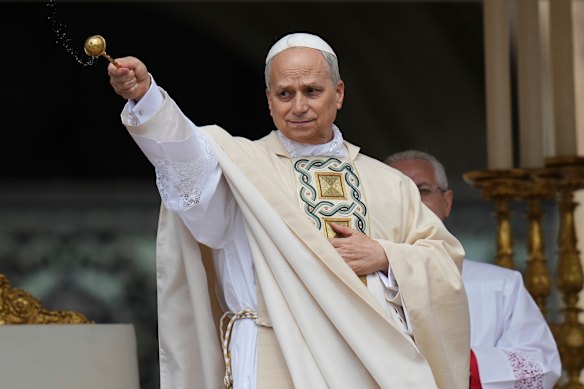 Pope Leo XIV’s holds Mass during his formal inauguration.