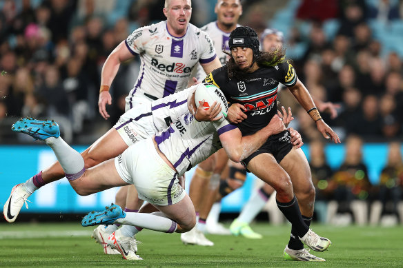 Jarome Luai returned on Friday night after four weeks out with a dislocated shouder.