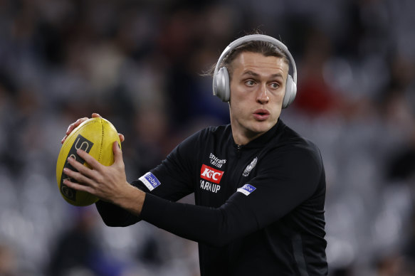 Listening to some Pitbull? Collingwood captain Darcy Moore.