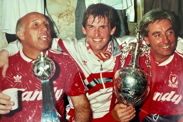 Kenny Dalglish is a new documentary about the Scottish former footballer (centre).