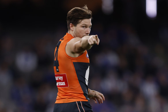 Toby Greene is fresh off seven goals against the Bulldogs.