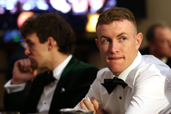 Chad Warner (and Errol Gulden) at the Swans’ Brownlow function in grand final week last year.