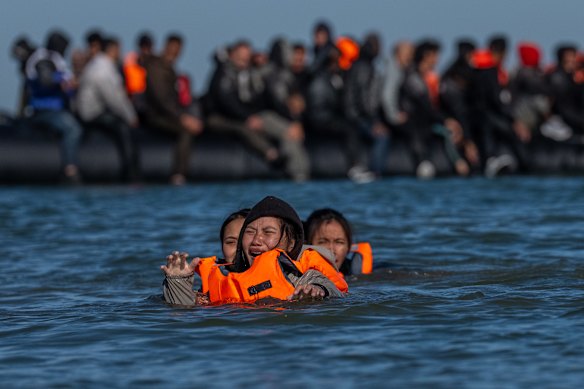 Women and children are few and far between among the overwhelmingly young male migrants. 