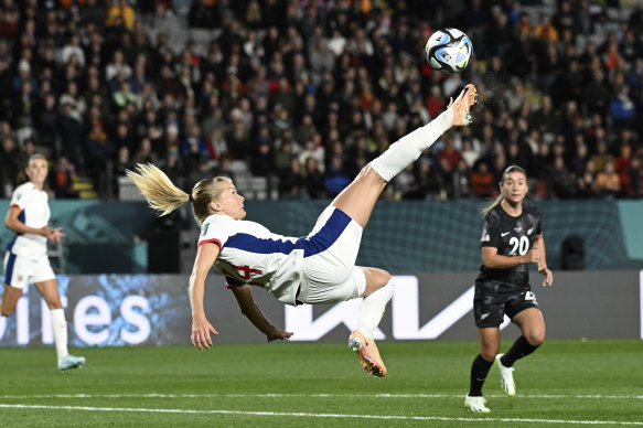 Norway’s Ada Hegerberg in action at the 2023 World Cup.