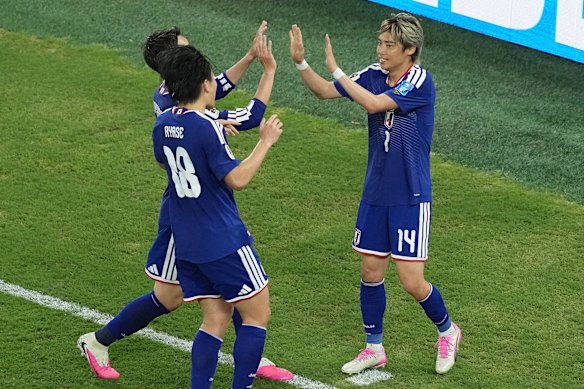 Junya Ito celebrates. 