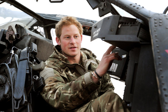 Prince Harry makes his early morning pre-flight checks on the flight-line, from Camp Bastion in southern Afghanistan in 2012.