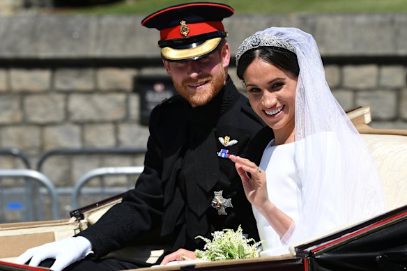 The Duke and Duchess of Sussex on their wedding day.