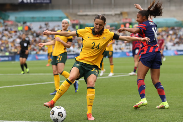 Jessika Nash’s Matildas debut a torrid one, but coach Tony Gustavsson believes she could have a long career for the national team.