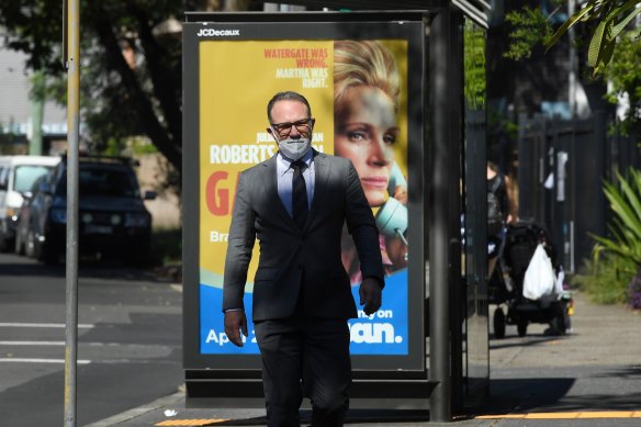 Michael Slater outside Waverley Local Court last week.