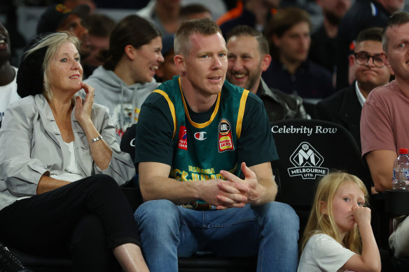 Jack Riewoldt at a JackJumpers game in 2022.