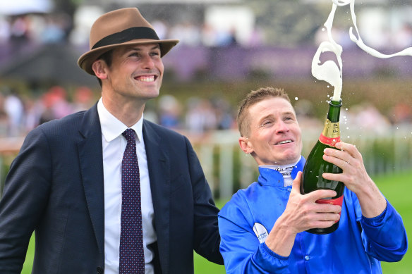 James Cummings with jockey James McDonald.