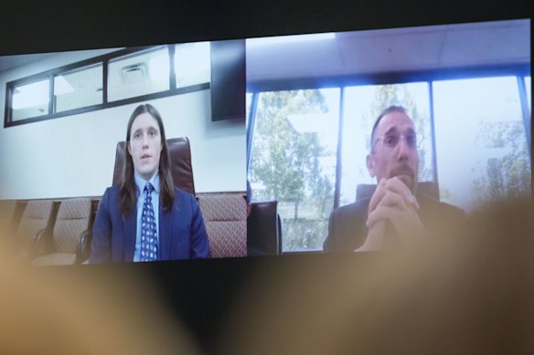 A video interview with Lance Twiggs, left, seen in court on Thursday.