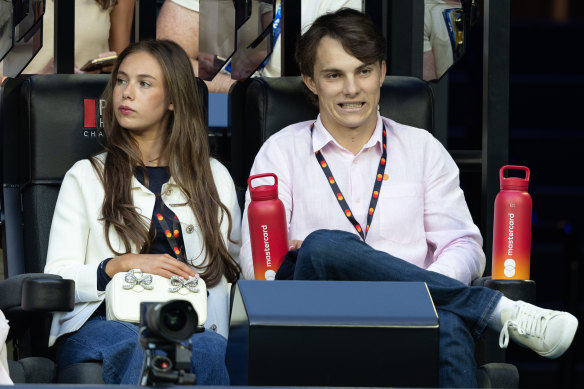 Piastri attending the men’s semi-finals at the Australian Open earlier this year.
