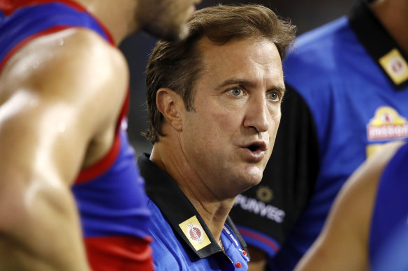 Bulldogs coach Luke Beveridge.