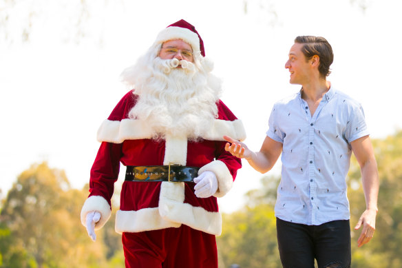 David Venn with Santa.