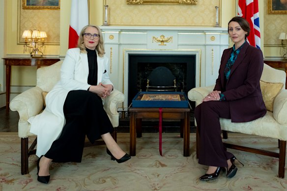 Julie Delpy (left) as French president Vivienne Toussaint and Suranne Jones as British prime minister Abigail Dalton in Hostage.