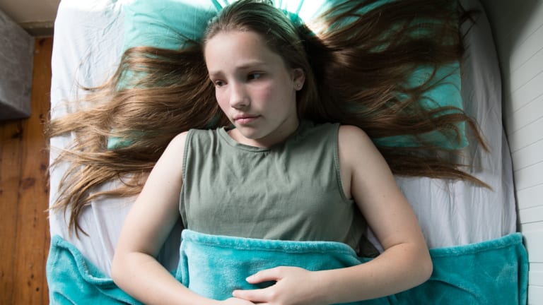 Mia Guille, 14, has taken melatonin on and off to help her sleep since she was nine.