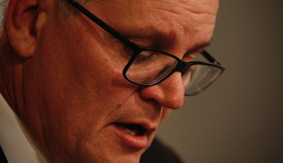 Former prime minister Scott Morrison explains to the media on Wednesday why he thought it was necessary to take on the extra portfolios.