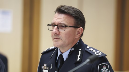 AFP Commissioner Reece Kershaw said he was troubled by the rise of threats against politicians.