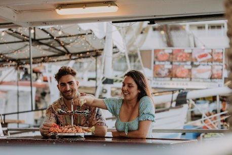 This quirky restaurant spread across multiple trawlers specialises in cold seafood platters.