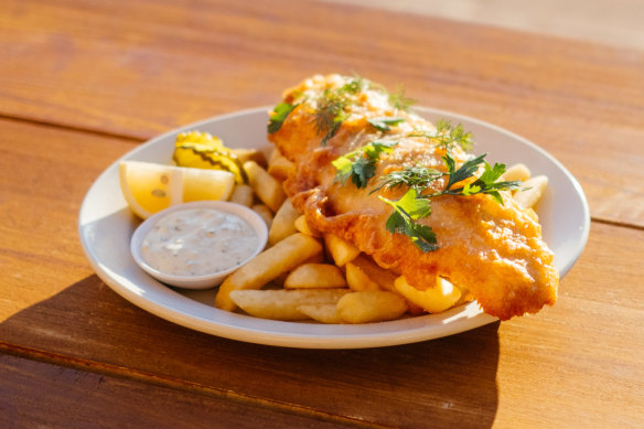 Fish and chips. An all-time classic gets proper treatment at Doubleview Bowling Club.