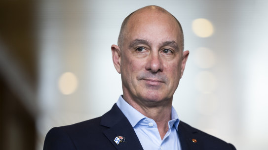 Senator David Van during a press conference at Parliament House in Canberra on Tuesday 28 November 2023.
