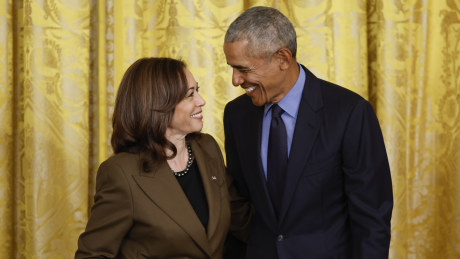 Harris and former president Barack Obama attend an event in 2022.