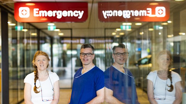 Royal Children’s Hospital director of emergency medicine Joanne Grindlay and director of trauma service Warwick Teague.