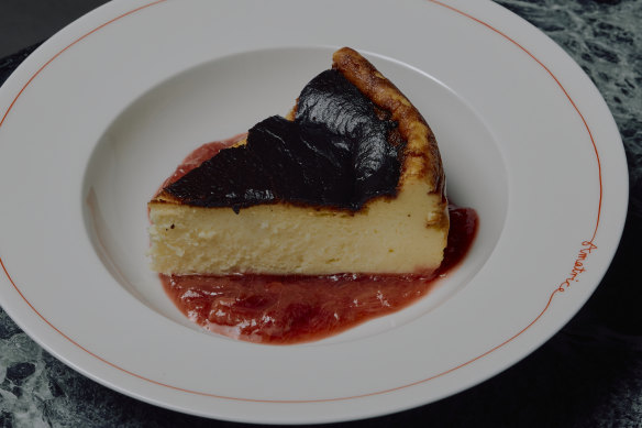 Sebastian’s burnt Basque cheesecake has crossed town to Caffe Amatrice.