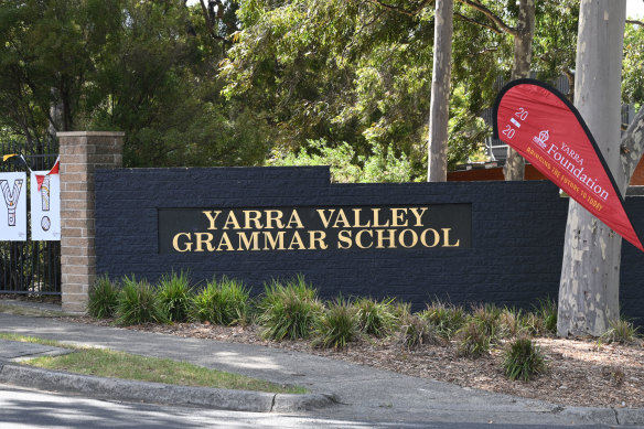 Boys from Yarra Valley Grammar have been suspended for ranking girls in categories on a chat group.