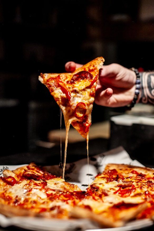 The pizza boasts strong ties to Rome’s destination bakery, Pizzarium Bonci, where Alfred’s owner spent time honing his skills.