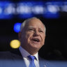 Democratic vice presidential candidate, Minnesota Governor Tim Walz.