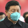 Xi Jinping speaks to hospital workers via video in Wuhan during the first outbreak of the virus. 