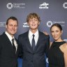 Bec and Lleyton Hewitt step out to support son at tennis night of nights