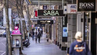Melbourne's CBD on July 9, after the second lockdown took effect.