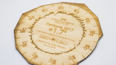 Climate change coasters created by the ANU School of Art and Design.