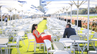 Pink zone at the Flemington racecourse. 