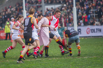 Action on the field during the last Reclink Community Cup in 2019.