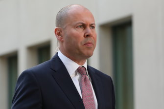 Treasurer Josh Frydenberg during a post budget interview at Parliament House in Canberra.