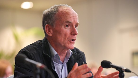 Jim Penman gives evidence before the parliamentary inquiry into franchising in June 2018.