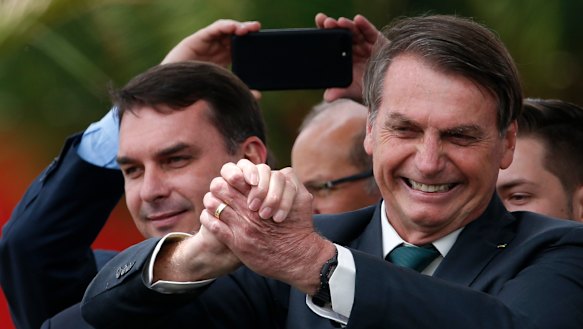 Defiant: Brazilian President Jair Bolsonaro has shrugged off the threat of coronavirus.