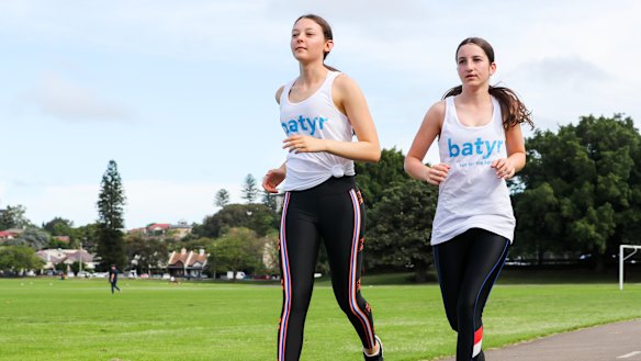 Sophie Malek and Chloe Lyons from Moriah College have signed up to run in on honour of their teacher Carli Freiberg, who died last year. 