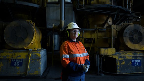 Kate Coates, the general manager of AGL Macquarie, at Liddell plant last year.