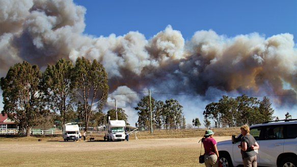 Tenterfield under fire threat on Friday. 