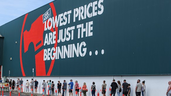 Bunnings has seen a surge in shoppers during the pandemic, with DIY spending skyrocketing.