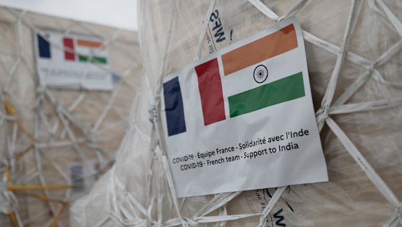 France sent oxygen respiratory equipment and generators to India to help the country deal with the COVID-19 crisis.