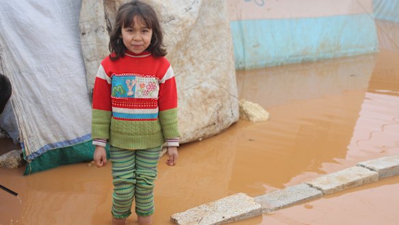 Flooding in refugee camps in north-west Syria have made for horrible conditions for the youngest inhabitants.