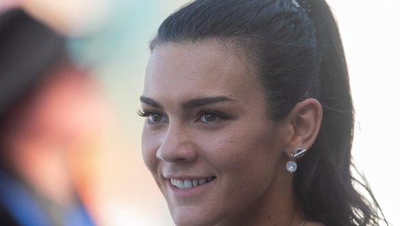 Teenage kicks: Celeste Mucci did the heptathlon and hurdles double at the national titles.