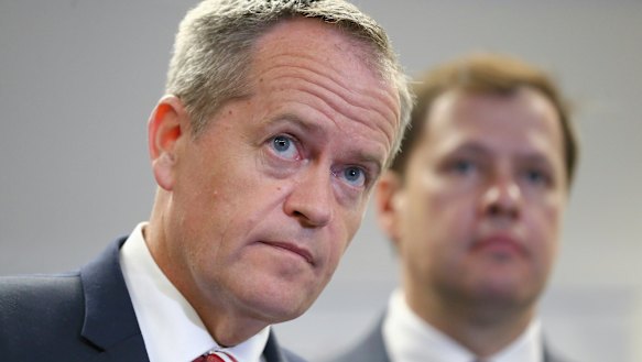 Opposition Leader Bill Shorten and digital economy spokesman Ed Husic.